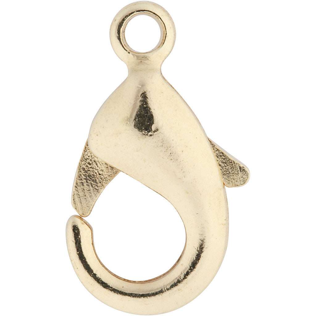 Fermoirs mousquetons, L : 10,1 mm, doré, 5 pièces/ 1 Pq. [HOB-61049]