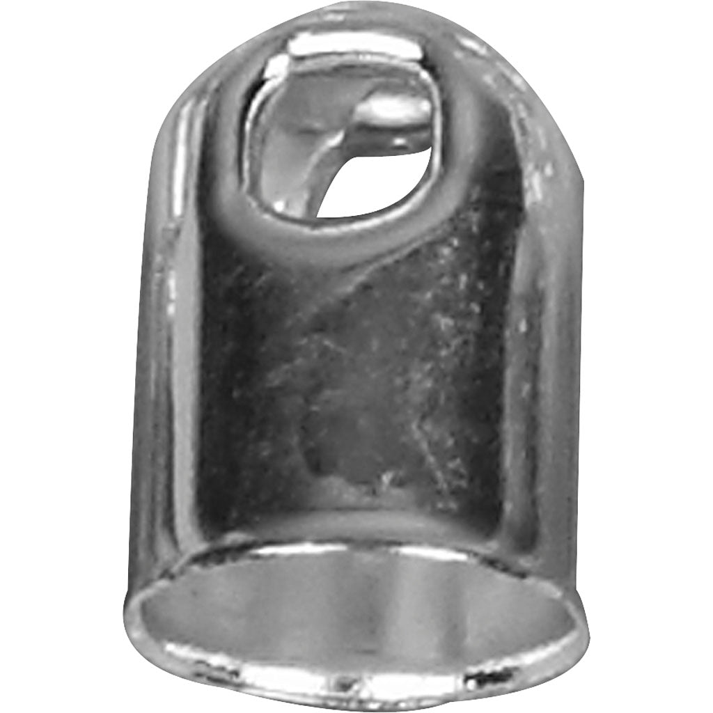 End Caps, dia. 6 mm, silver-plated, 6 pc