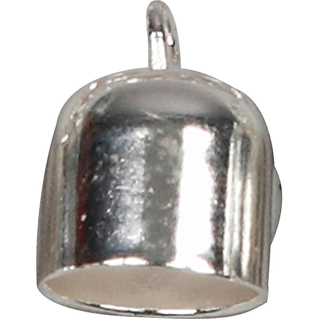 End Caps, dia. 8 mm, silver-plated, 50 pc