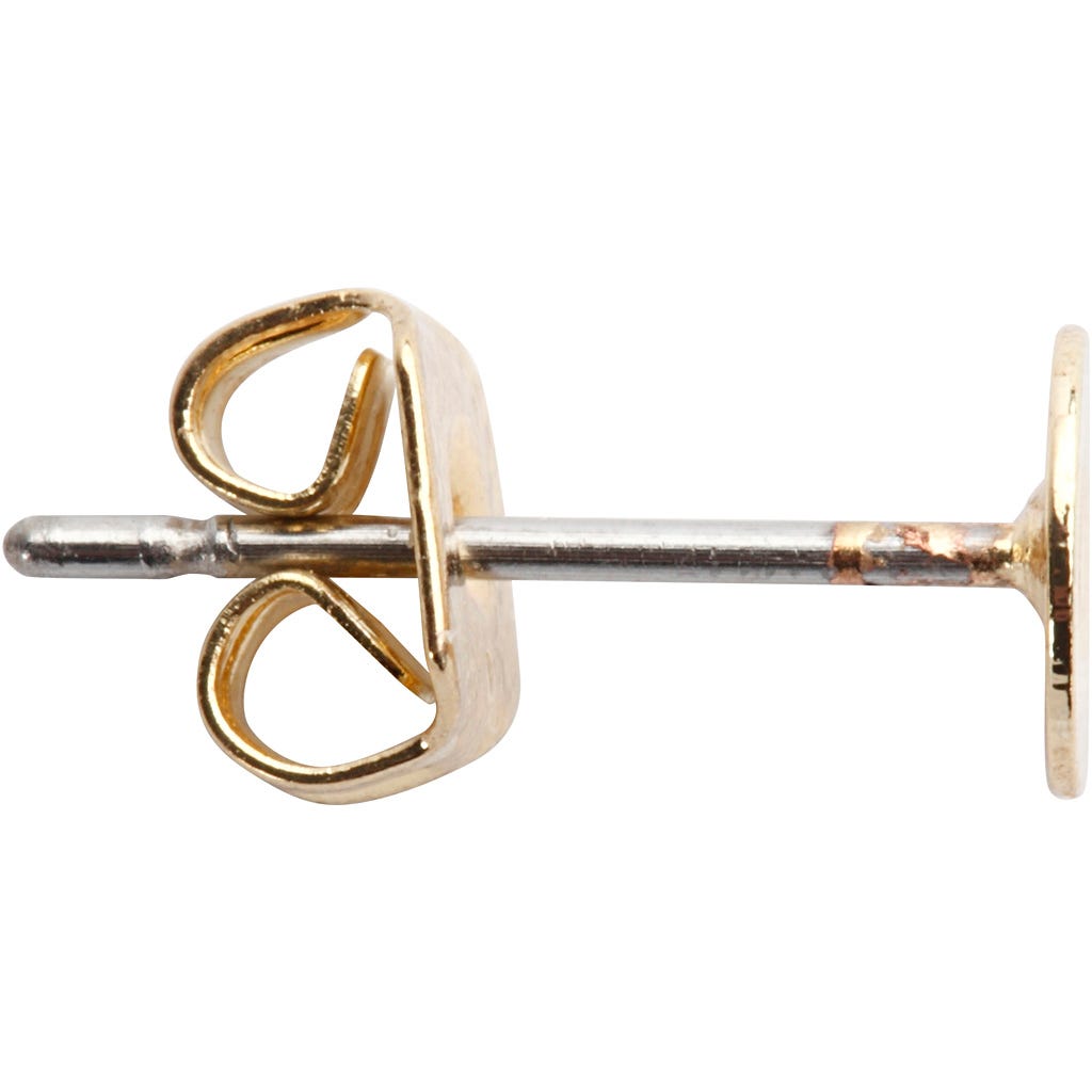 Clous d’oreilles, L : 13 mm, doré, 10 pièces/ 1 Pq. [HOB-613990]