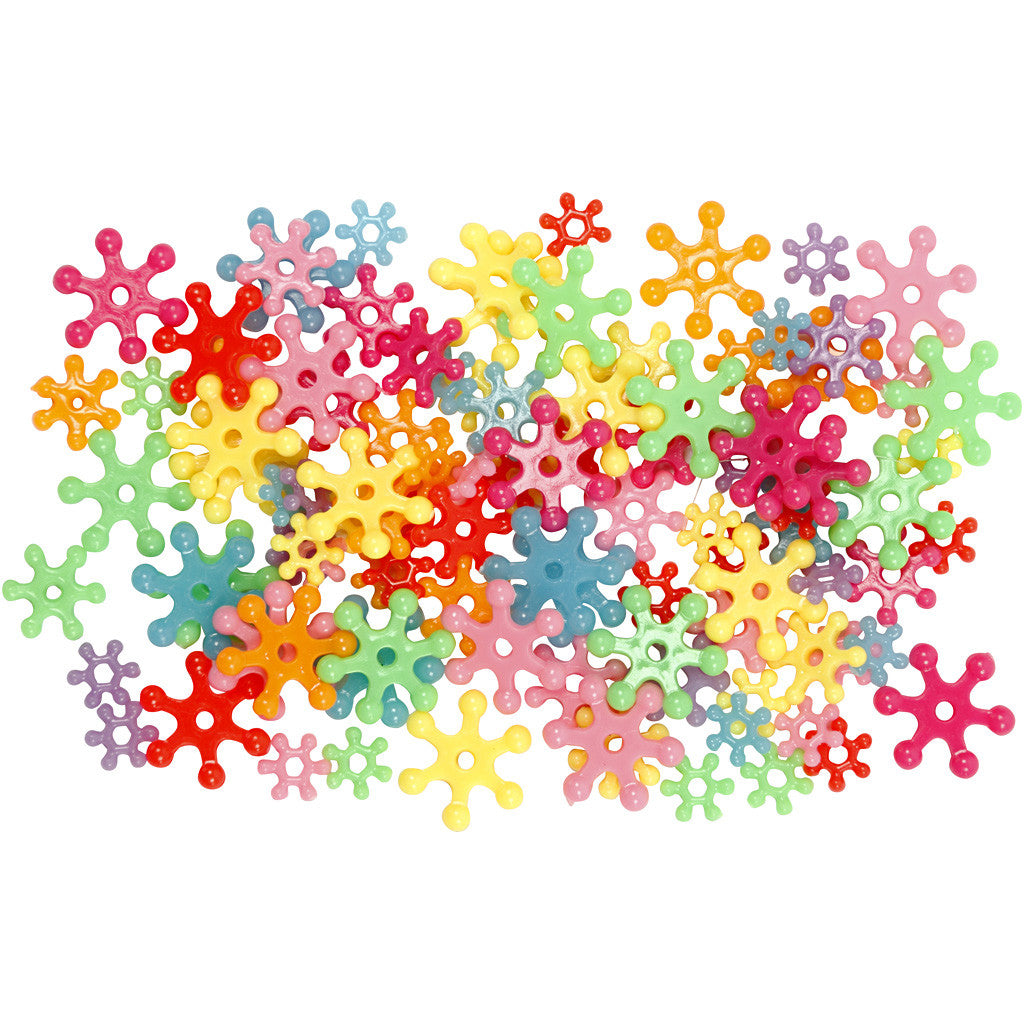 Figuur Kralen, d 7-13,5 mm, gatgrootte 2 mm, ca. 4000 stuk, diverse kleuren, 270 gr, 700 ml/ 1 Doosje [HOB-61761]