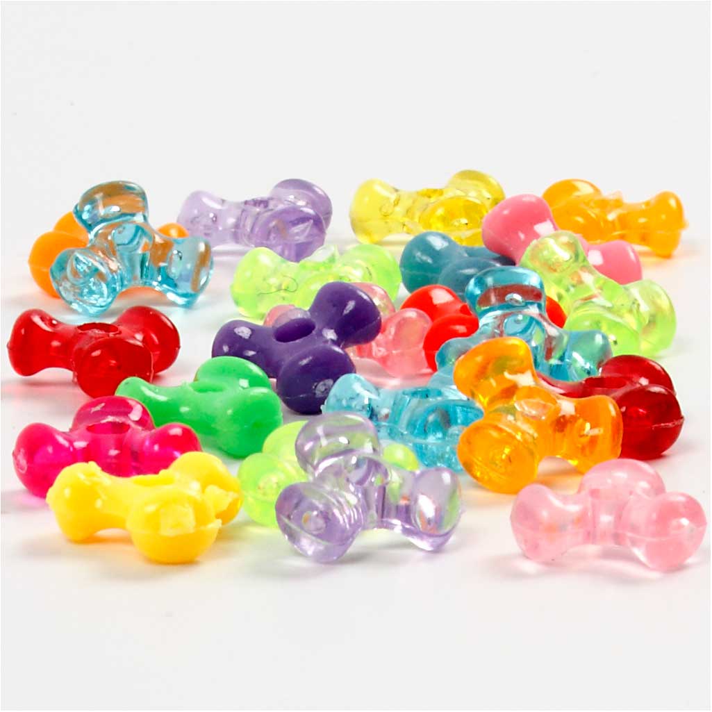 Mélange de perles, d 10 mm, diamètre intérieur 2 mm, ca. 2800 pièce, ass. de couleurs, 385 gr, 700 ml/ 1 boîte [HOB-61776]