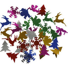 Pailletten, afm 15 mm, metallic kleuren, 250 gr/ 1 doos [HOB-61860]