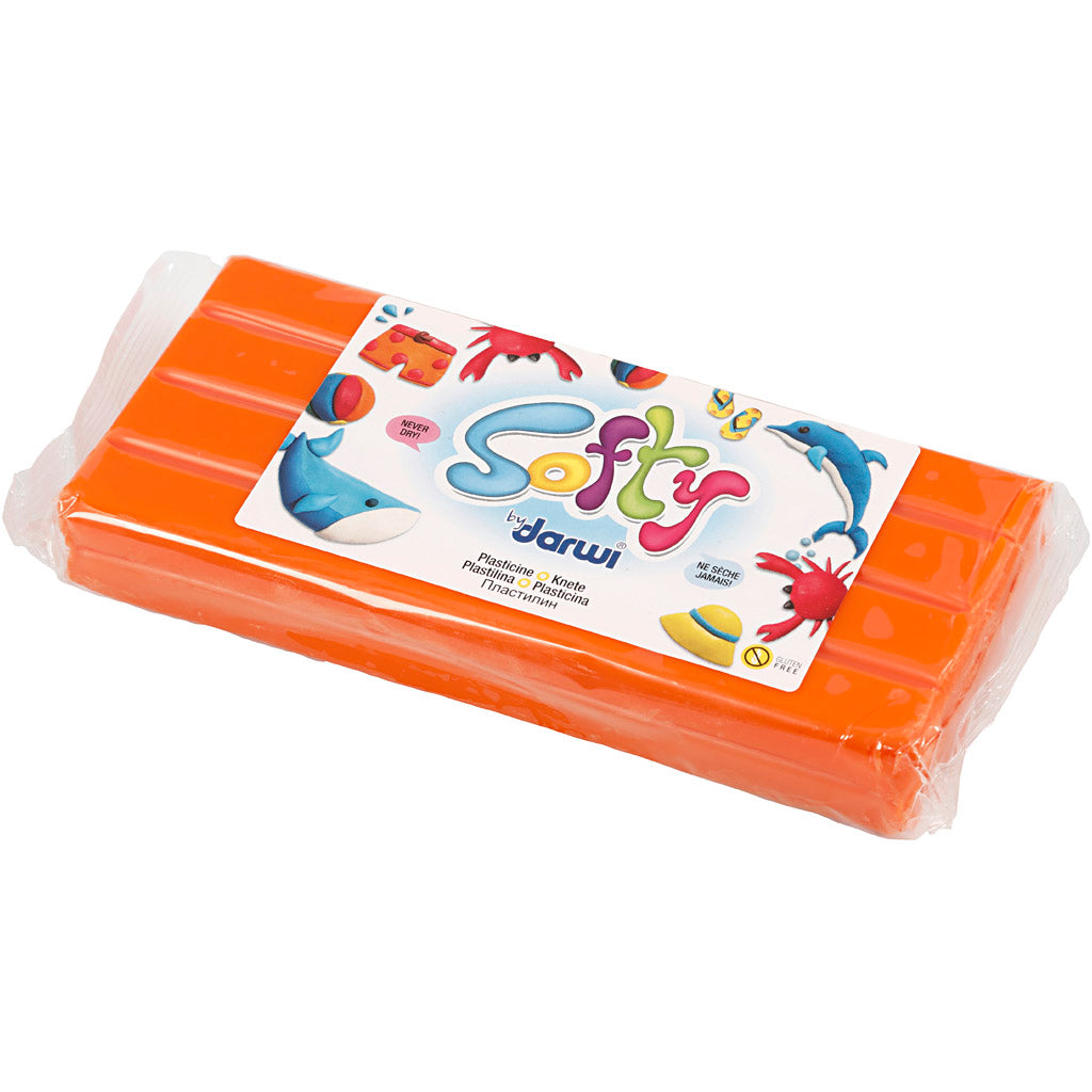 Pâte à Modeler Softy, orange, 500 gr/ 1 Pq. [HOB-680424]
