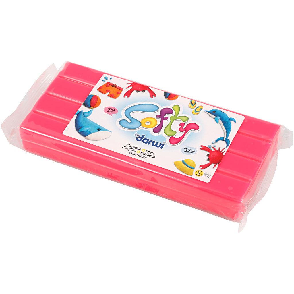 Pâte à Modeler Softy, rose, 500 gr/ 1 Pq. [HOB-680442]