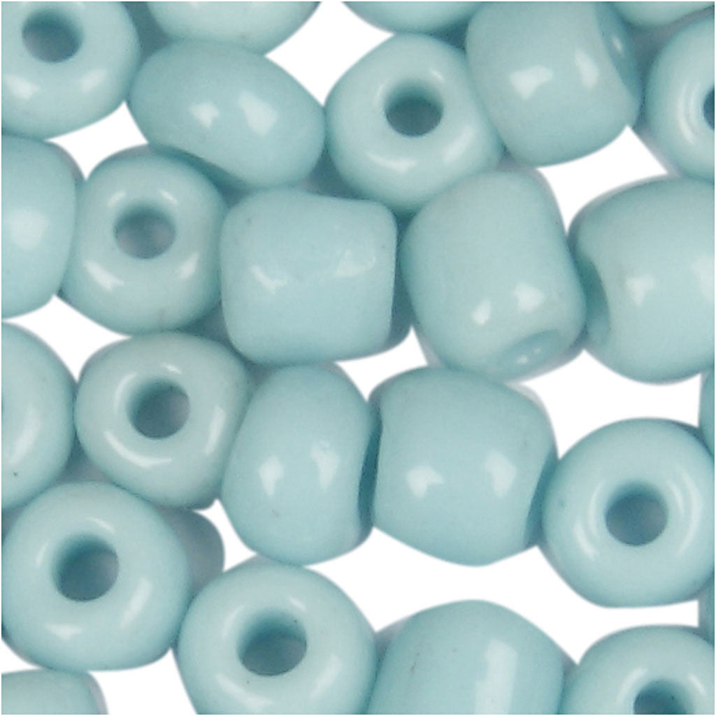 Rocailles, d 3 mm, afm 8/0, gatgrootte 0,6-1,0 mm, turquoise, 25 gr/ 1 doos [HOB-682041]