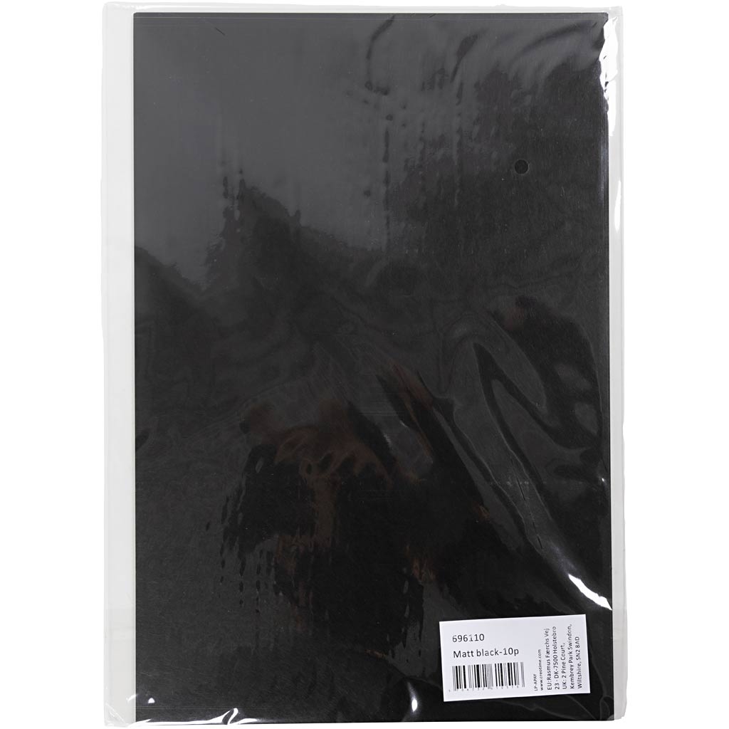 Vellen krimpfolie, A4, zwart, 10 vel/ 1 doos [HOB-696110]