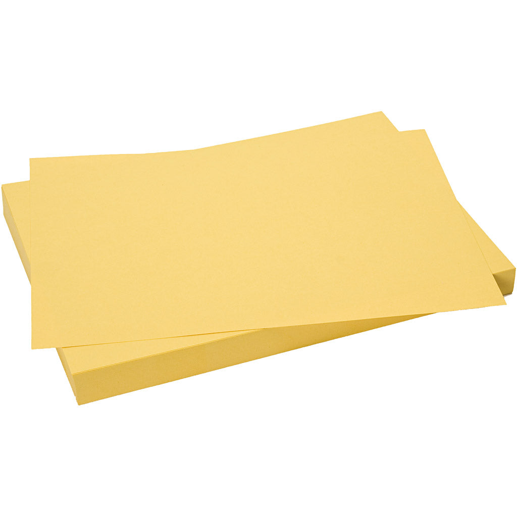 Papier Cartonné, feuille 50x70 cm, 270 gr, sun yellow, 10 flles/ 1 Pq. [HOB-540914]