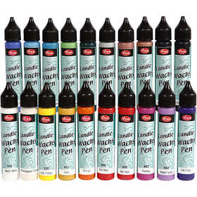 Kaarsversierpen, diverse kleuren, 20x28 ml/ 1 doos [HOB-73510]