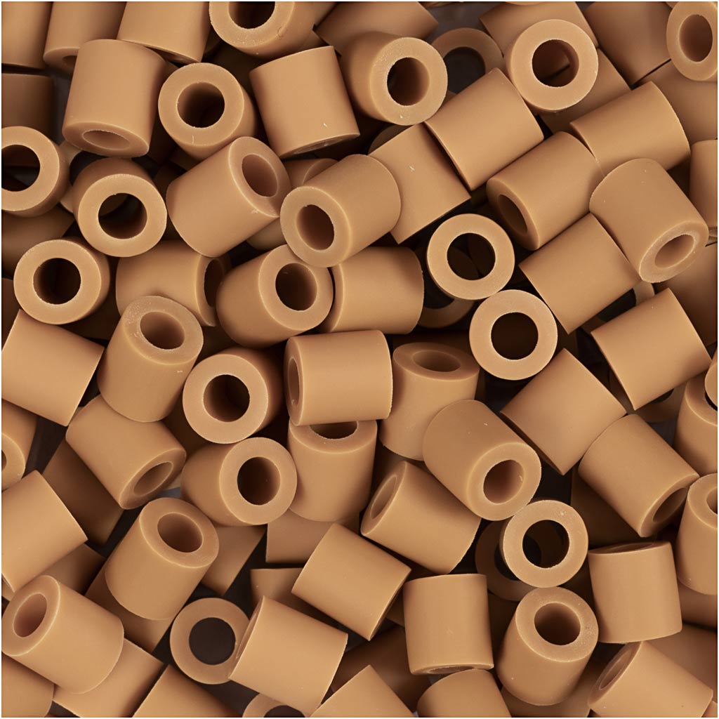 Les Perles NABBI BioBeads, dim. 5x5 mm, diamètre intérieur 2,5 mm, medium, caramel, 1000 pièces/ 1 Pq. [HOB-9067641]