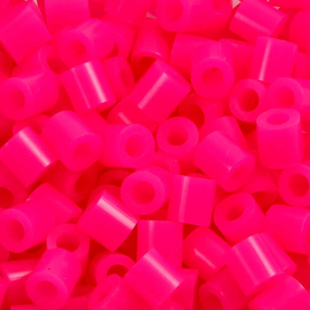 Fuse Beads, size 5x5 mm, hole size 2,5 mm, medium, cerise (32258), 6000 pc