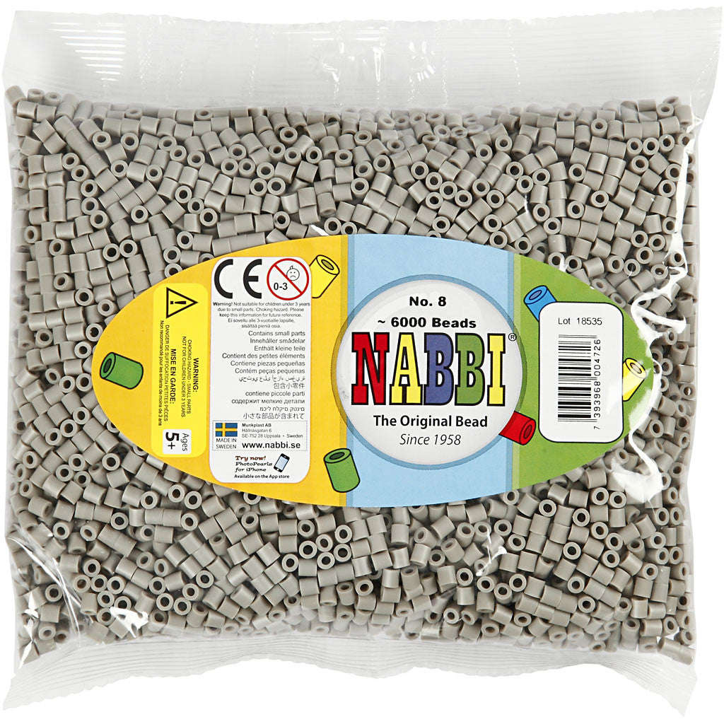 Foto kralen, afm 5x5 mm, gatgrootte 2,5 mm, medium, essen (8), 6000 stuk/ 1 doos [HOB-75508]