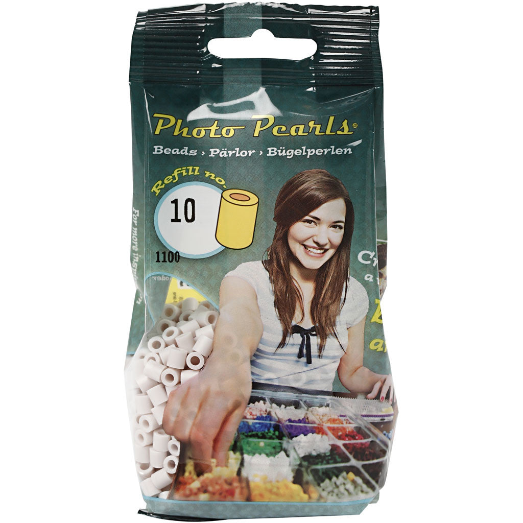 Photo Pearls, dim. 5x5 mm, diamètre intérieur 2,5 mm, medium, gris clair (10), 1100 pièces/ 1 Pq. [HOB-755100]