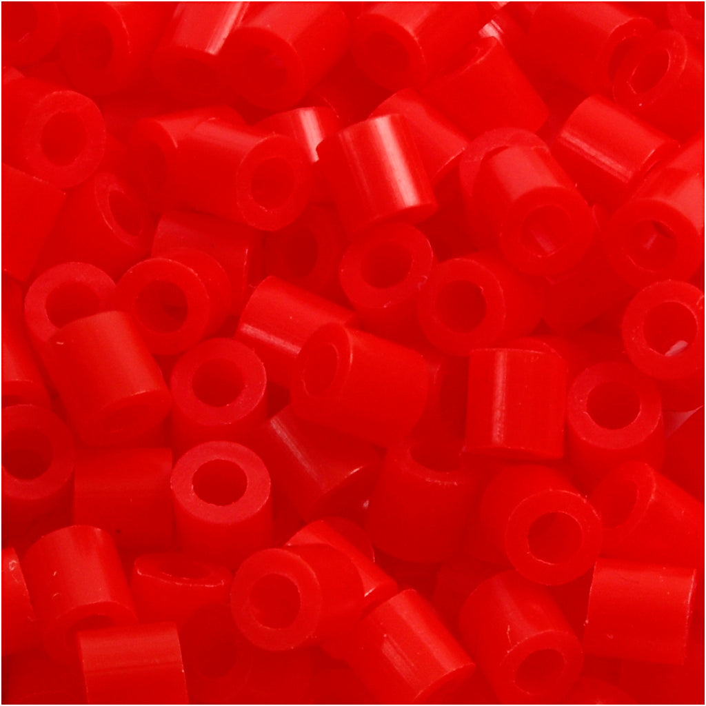 PhotoPearls, size 5x5 mm, hole size 2,5 mm, medium, red (19), 6000 pc