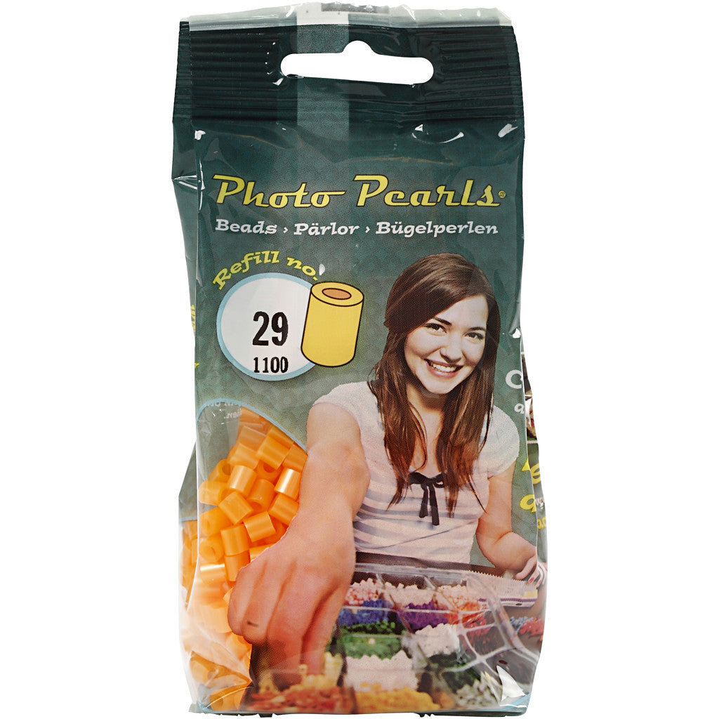 Photo Pearls, dim. 5x5 mm, diamètre intérieur 2,5 mm, medium, abricot (29), 1100 pièces/ 1 Pq. [HOB-755290]