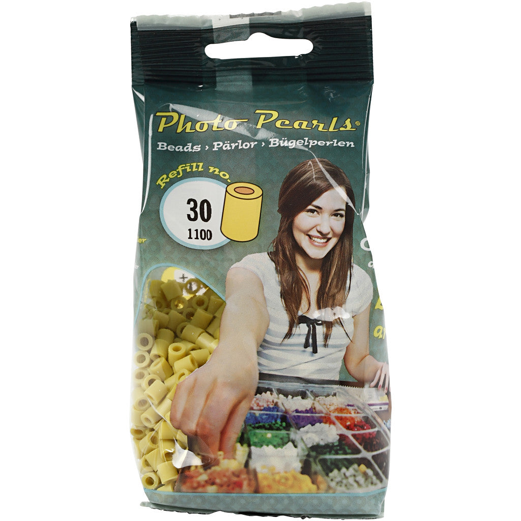 Photo Pearls, dim. 5x5 mm, diamètre intérieur 2,5 mm, medium, olive (30), 1100 pièces/ 1 Pq. [HOB-755300]