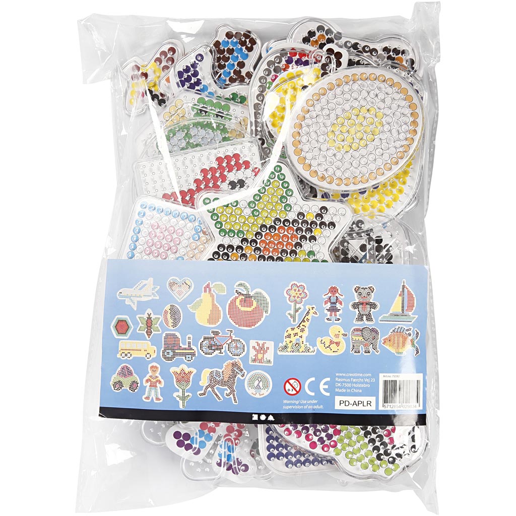 Plaque à picots, dim. 7x7,5-14x16 cm, medium, 24 pièces/ 1 Pq. [HOB-75592]