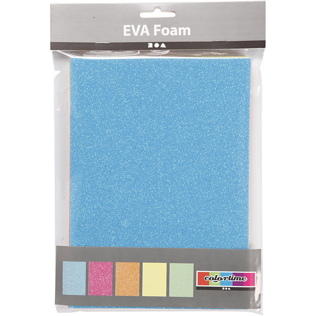 Foam vellen, A5, vel 150x210 mm, dikte 2 mm, diverse kleuren, 5 vel/ 1 doos [HOB-769013]