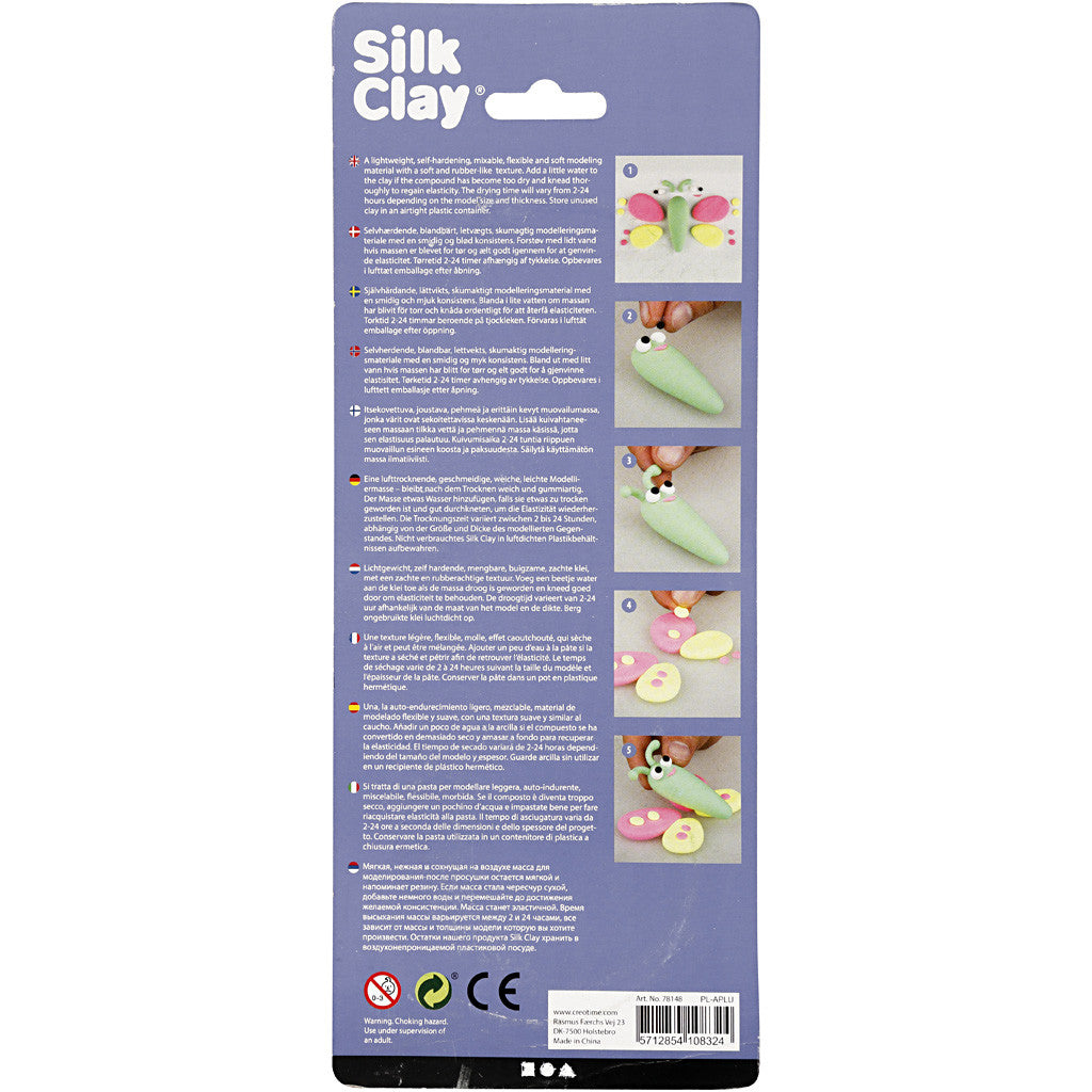 Silk Clay®, vert clair, rose néon, jaune néon, 3x14 gr/ 1 Pq. [HOB-78148]