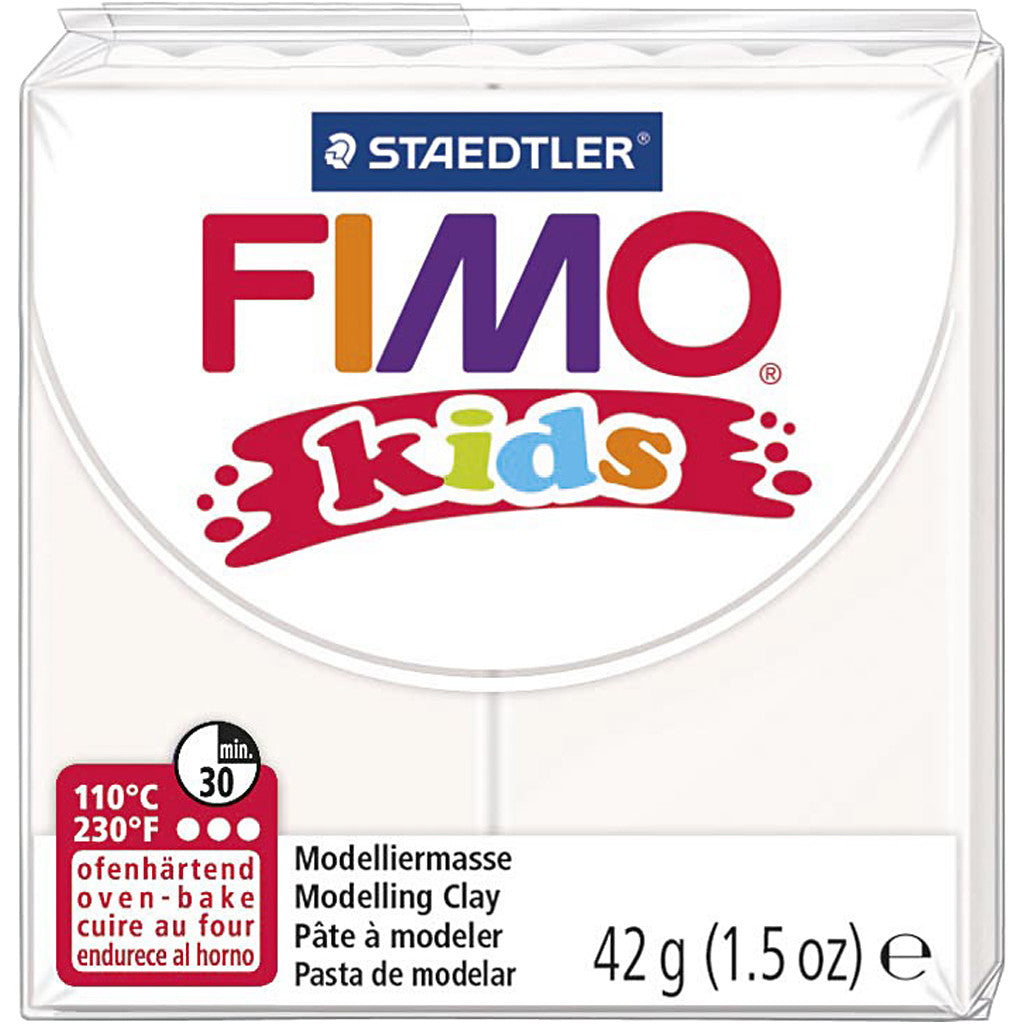 FIMO® Kids Boetseerklei, wit, 42 gr/ 1 doos [HOB-78520]