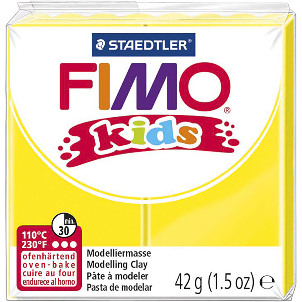 FIMO® Kids Boetseerklei, geel, 42 gr/ 1 doos [HOB-78521]