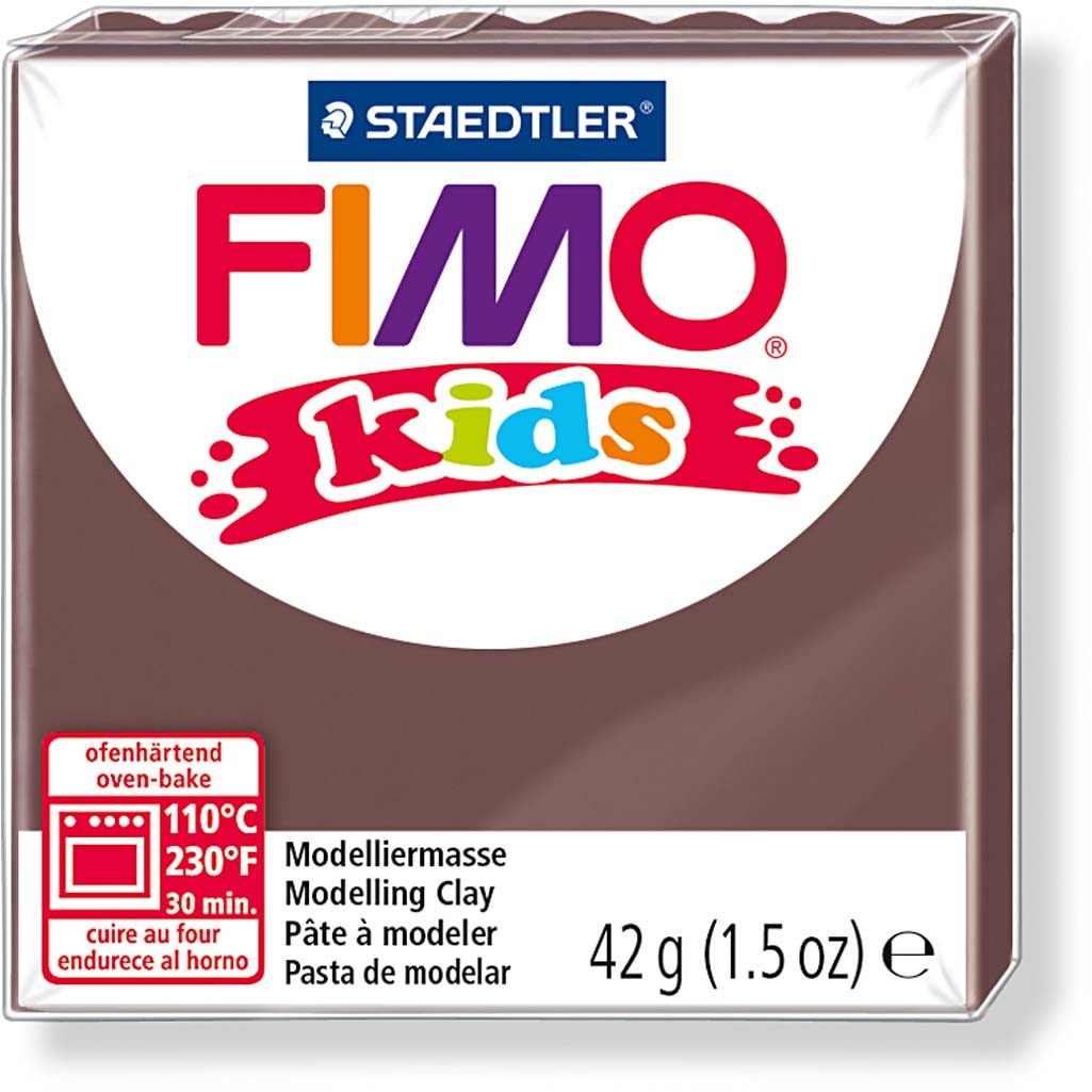 FIMO® Kids Boetseerklei, bruin, 42 gr/ 1 doos [HOB-78532]