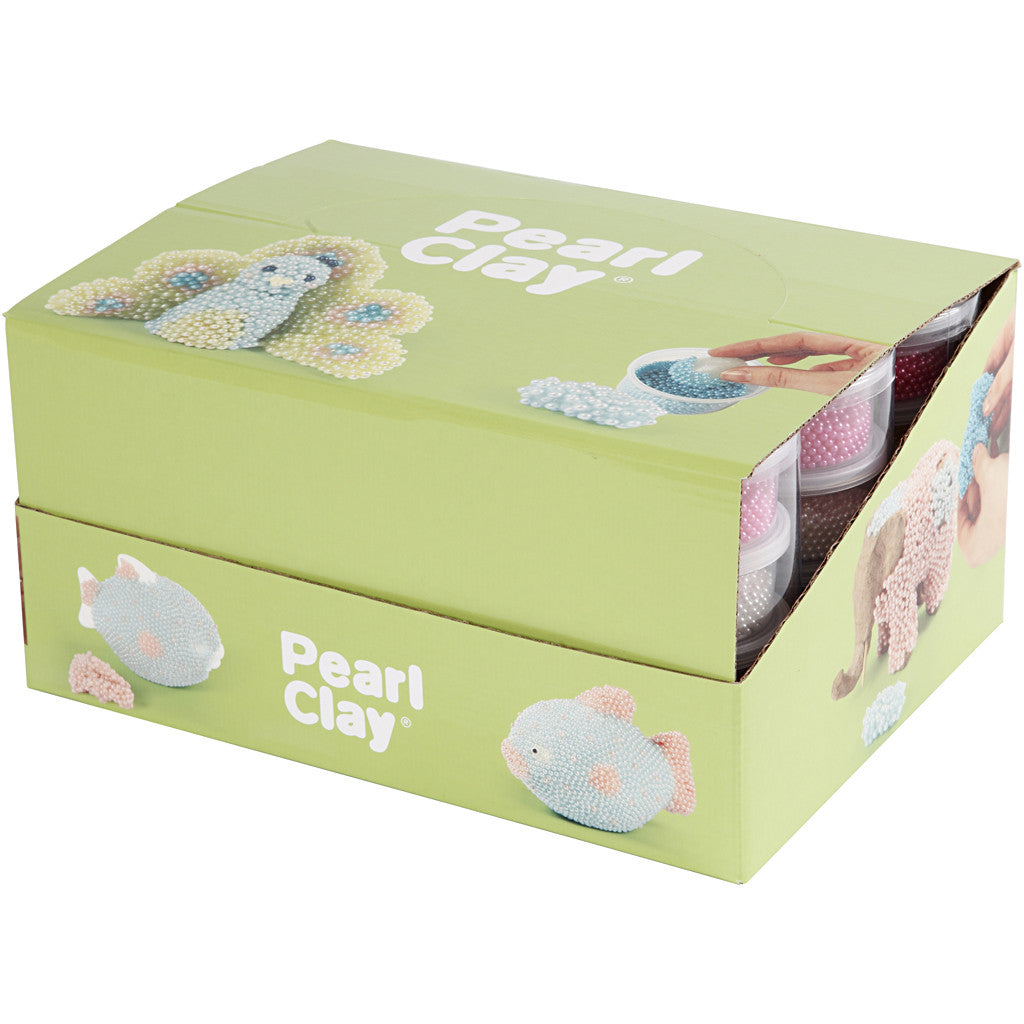 Pearl Clay®, ass. de couleurs, 12 set/ 1 Pq. [HOB-78719]