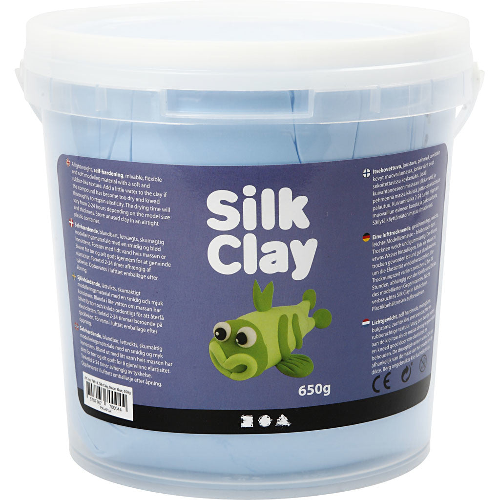 Silk Clay®, neon blauw, 650 gr/ 1 emmer [HOB-78814]