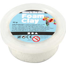 Foam Clay®, glow in the dark, 35 gr/ 1 boîte [HOB-78835]
