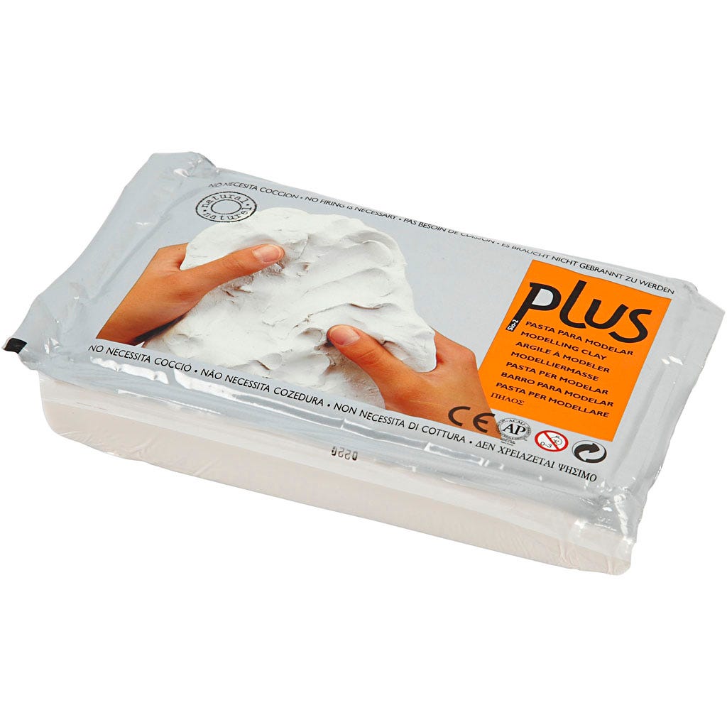 Argile Autodurcissante, blanc, 12x1000 gr/ 1 Pq. [HOB-78905]