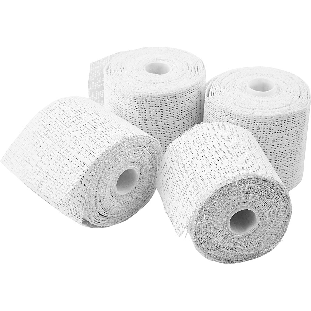 Plaster Gauze, L: 2,7 M, W: 5 cm, white, 4 roll