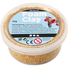 Foam Clay®, metallic, goud, 35 gr/ 1 Doosje [HOB-78918]