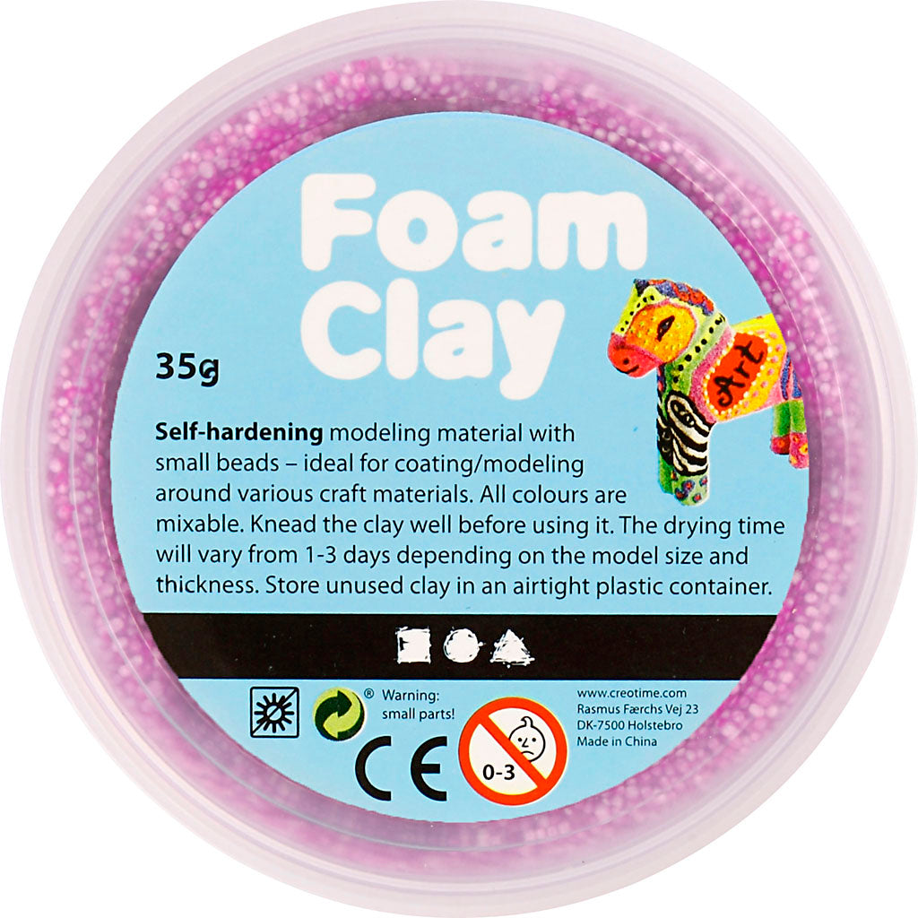 Foam Clay®, neon paars, 35 gr/ 1 Doosje [HOB-78925]
