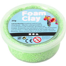 Foam Clay®, neon groen, 35 gr/ 1 Doosje [HOB-78927]