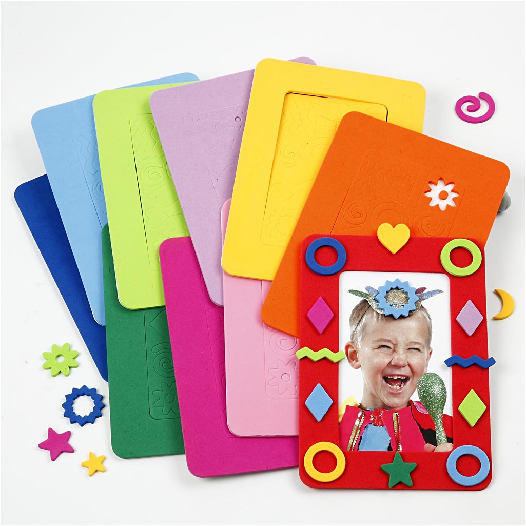 Mousse EVA passe-partout , dim. 13x18 cm, 10 ass./ 1 Pq. [HOB-790240]