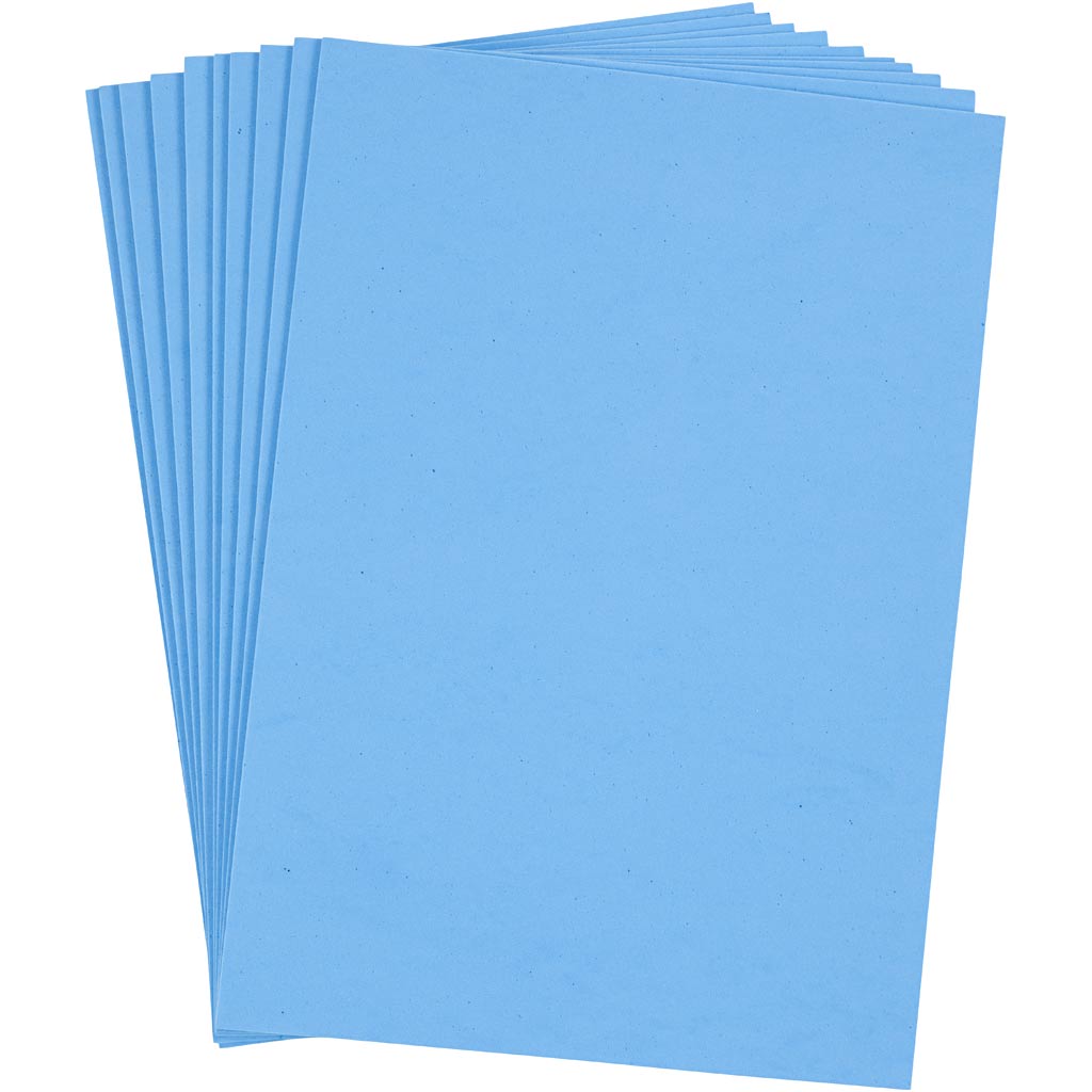 Foam Sheets, A4, sheet 210x297 mm, thickness 2 mm, light blue, 10 sheet