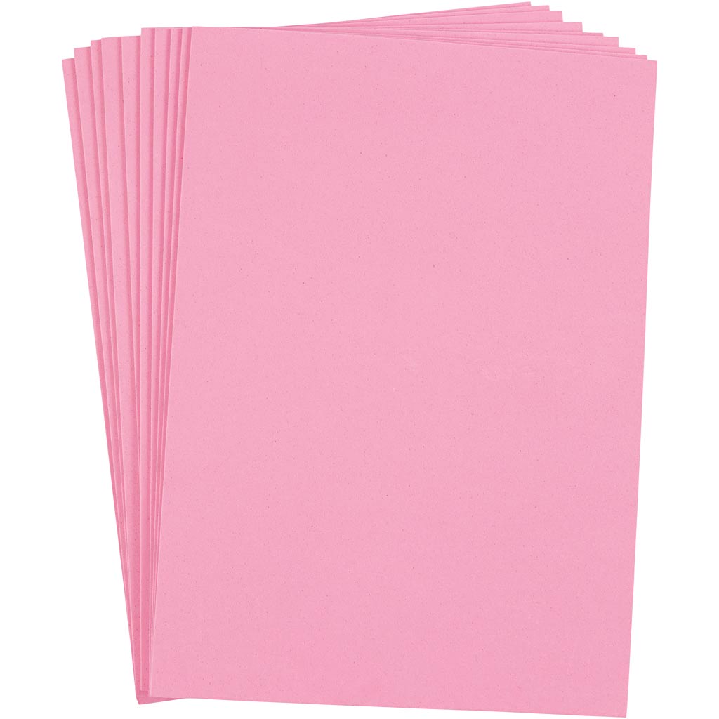 Foam Sheets, A4, sheet 210x297 mm, thickness 2 mm, rose, 10 sheet
