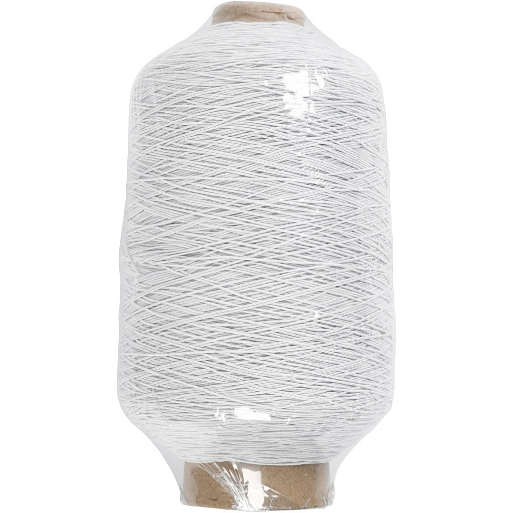 Fil élastique fin et rond, blanc, 1500 m/ 1 rouleau [HOB-817101]