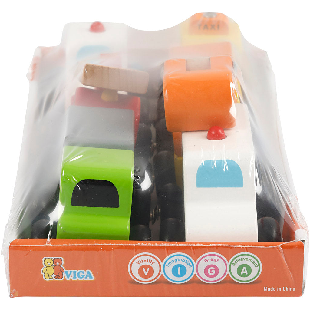 VIGA mini-auto's, afm 7-9 cm, 6 onderdelen/ 1 doos [HOB-907756]
