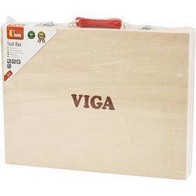VIGA houten gereedschapskist, afm 24x32 cm, 12 onderdelen/ 1 set [HOB-908493]