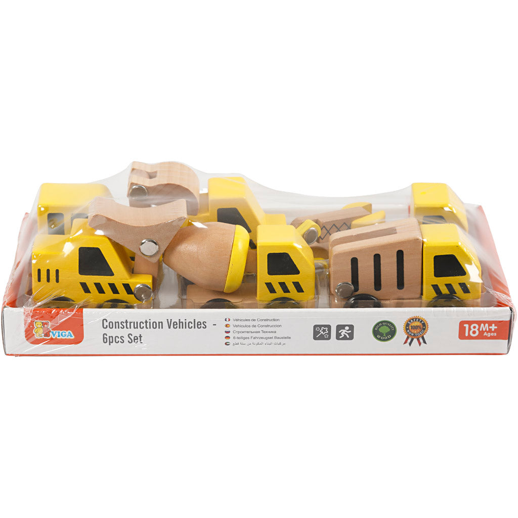 Mini voitures VIGA, dim. 7-9 cm, 6 morceaux/ 1 set [HOB-908496]