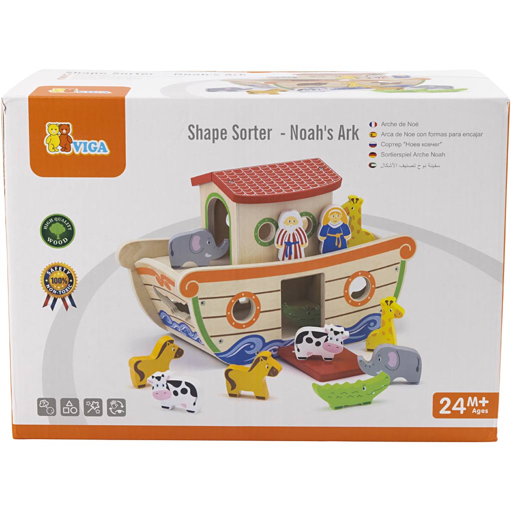 VIGA Noah's Ark vormsorteerder, afm 34x25,5x16,5 cm, 1 stuk [HOB-908544]