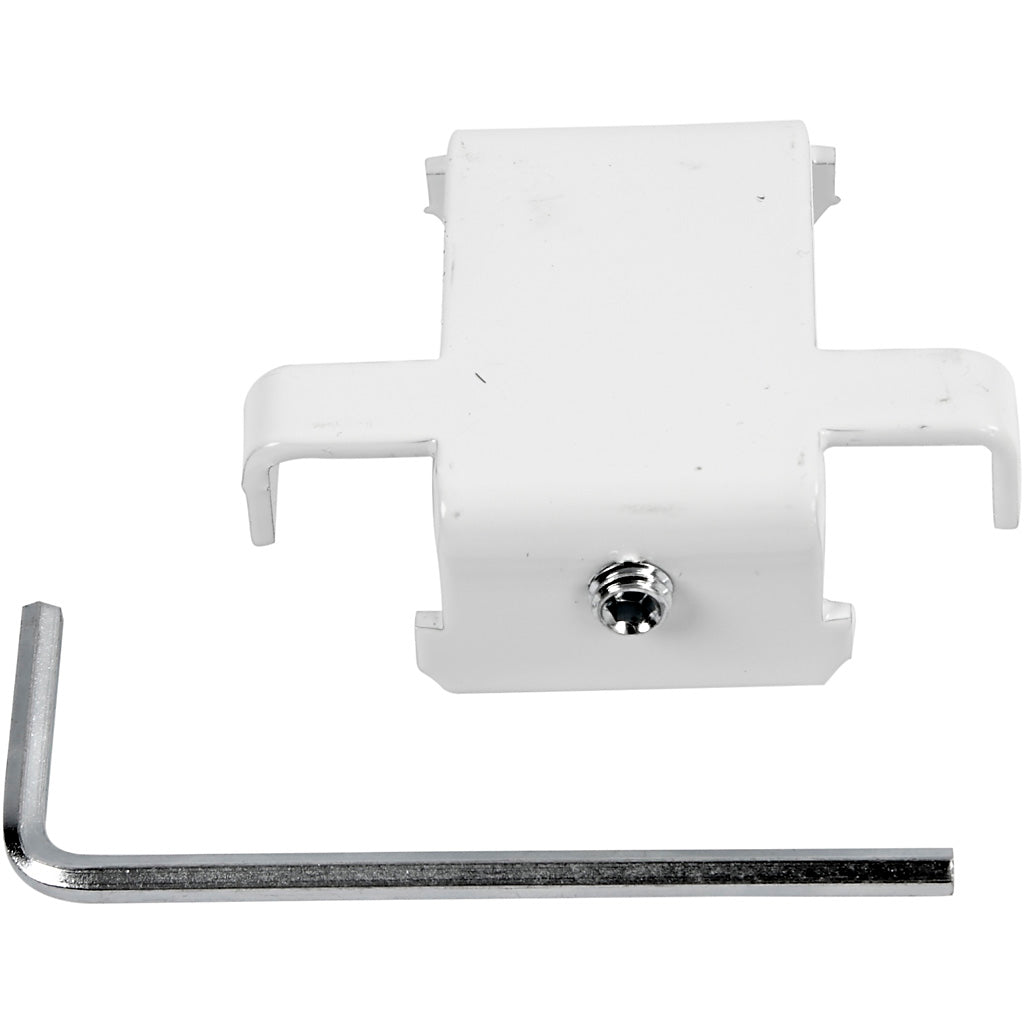 Profil de montage, Forme T, H : 55 mm, P: 20 cm, L : 45 mm, blanc, 1 pièce [HOB-93268]