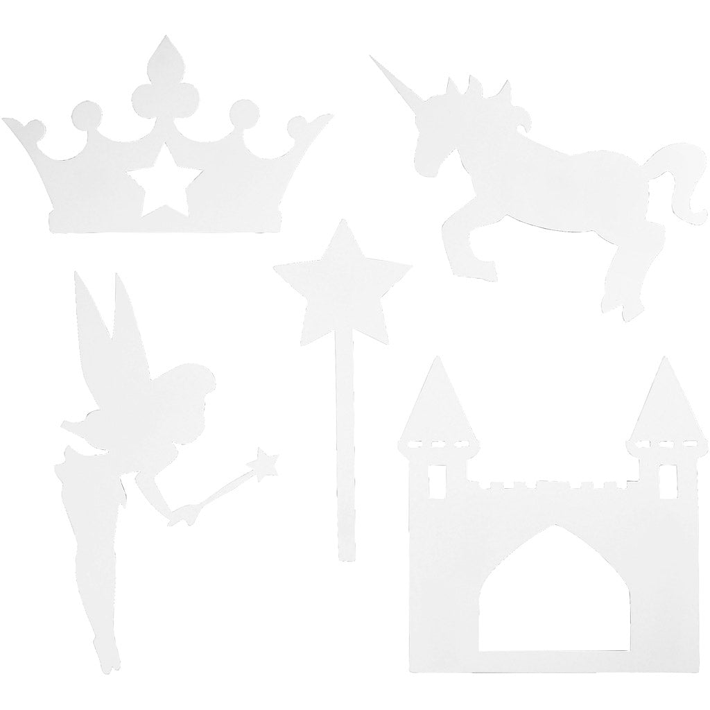 Fairy Tale, H: 13,5-27,5 cm, W: 9,5-25 cm, 230 g, white, 16 pc