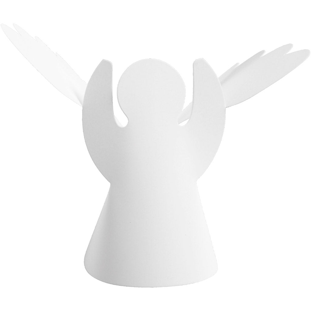 Angels, H: 10,5 cm, dia. 7 cm, 230 g, white, 25 pc