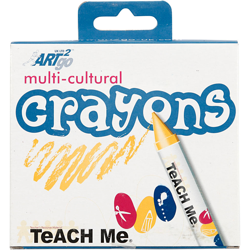 Waskrijt, L: 10 cm, d 15 mm, skin colours, 8 stuk/ 1 doos [HOB-95240]