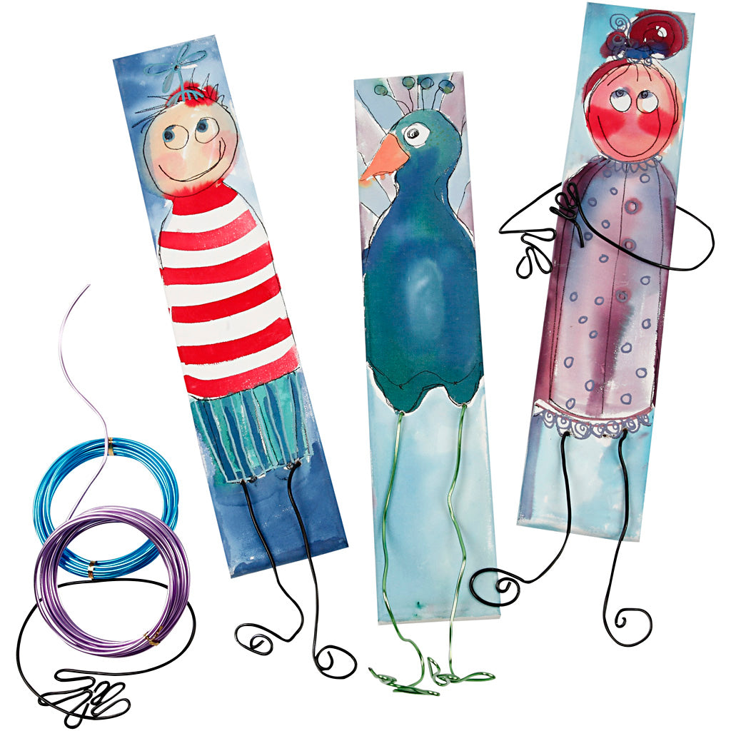 Lange canvassen met aquarel, wit, 20 stuk, 1 set [HOB-97285]