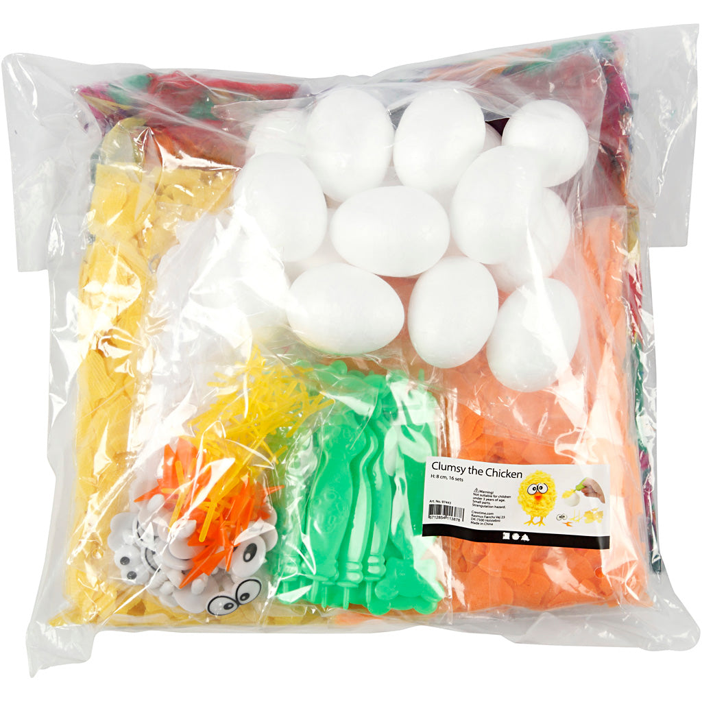 Set voor kuikens, H: 6 cm, 16 stuk, 1 set [HOB-97443]