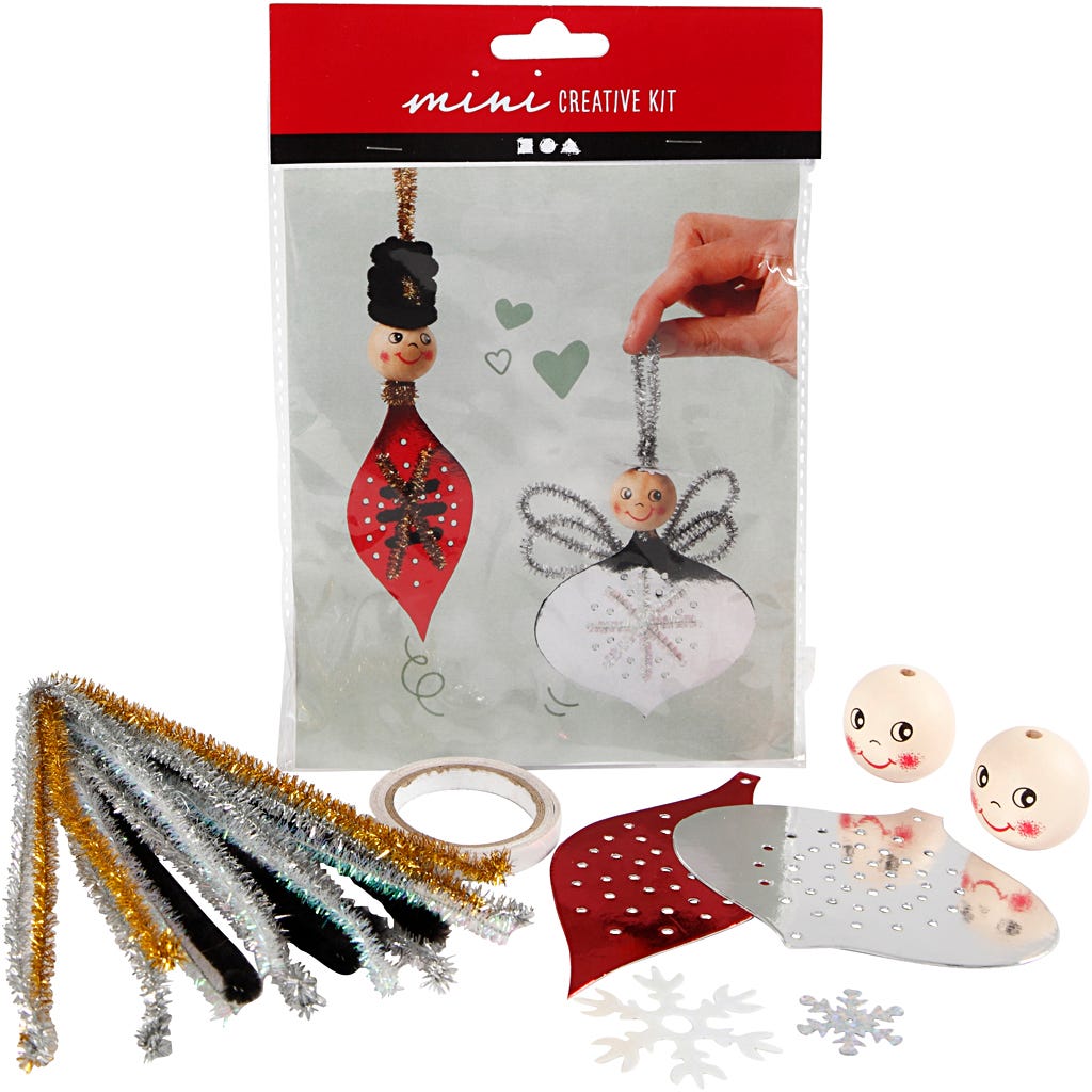 Creative mini kit, uitgestanste figuren voor het maken van hangende decoraties, 1 set [HOB-977350]