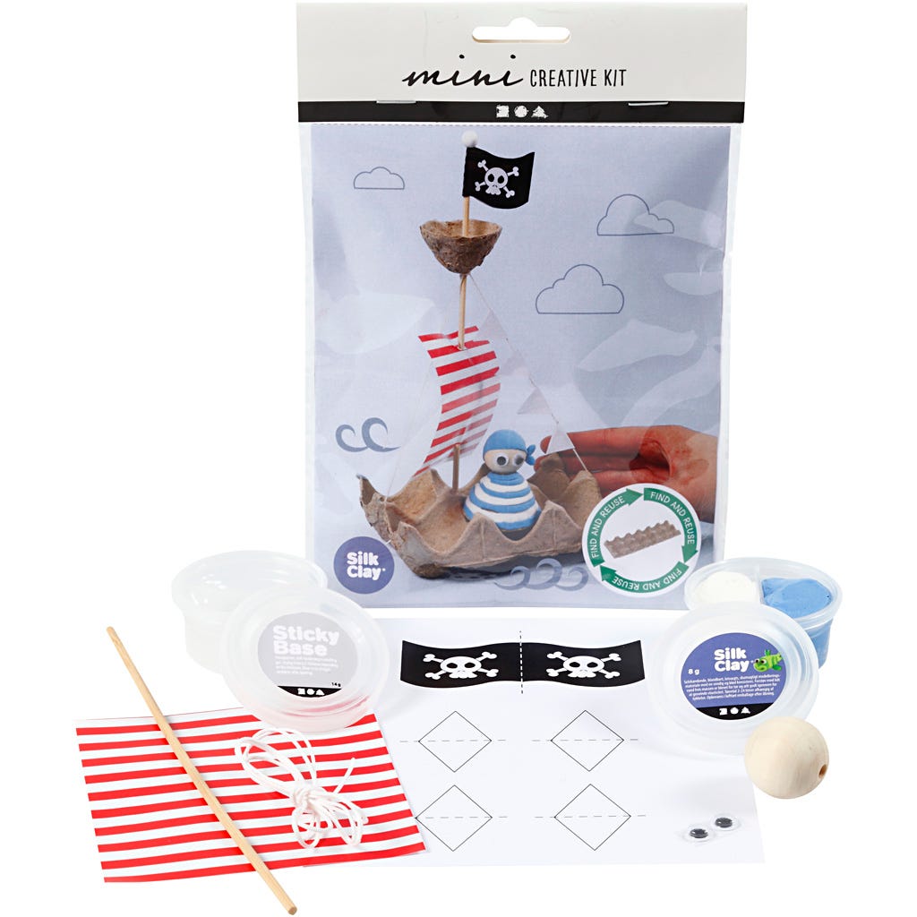 Creative mini kit, Eierdoos piratenschip, 1 doos [HOB-977433]